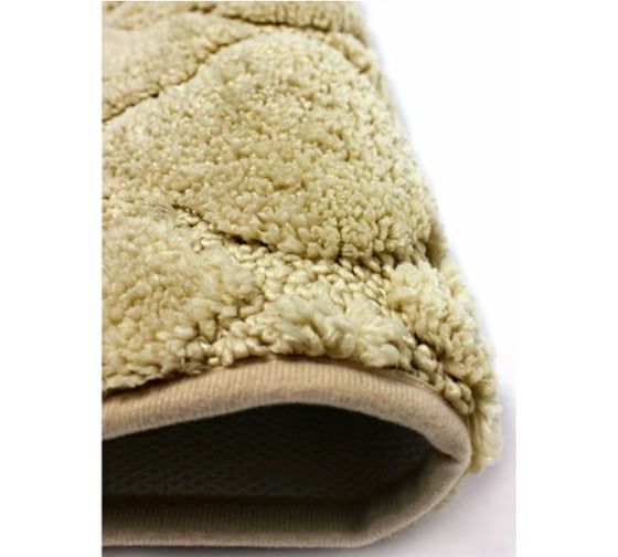 Коврик в ванну Bath Plus Лана 120х70 м/фибра ромб бежевый GR262R
