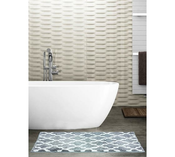 Коврик в ванну Bath Plus Венеция 60х90 п/э м/ф серый VHL826