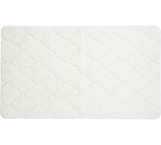 Коврик в ванну Bath Plus Лана 120х70 м/фибра ромб белый GR202R