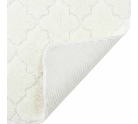 Коврик в ванну Bath Plus Лана 120х70 м/фибра ромб белый GR202R