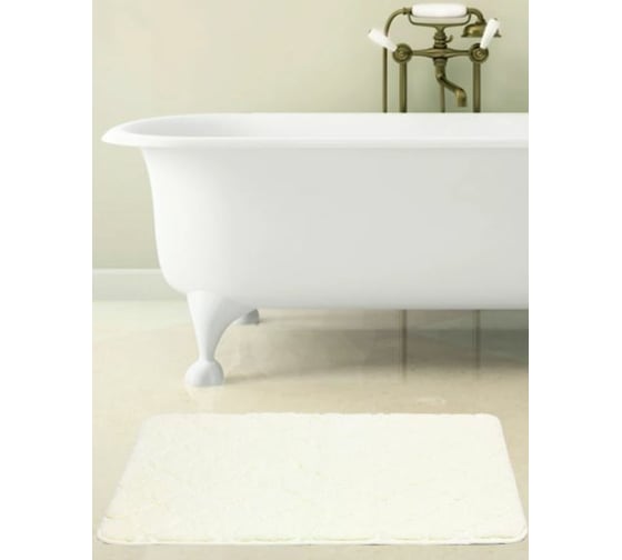 Коврик в ванну Bath Plus Лана 120х70 м/фибра ромб белый GR202R