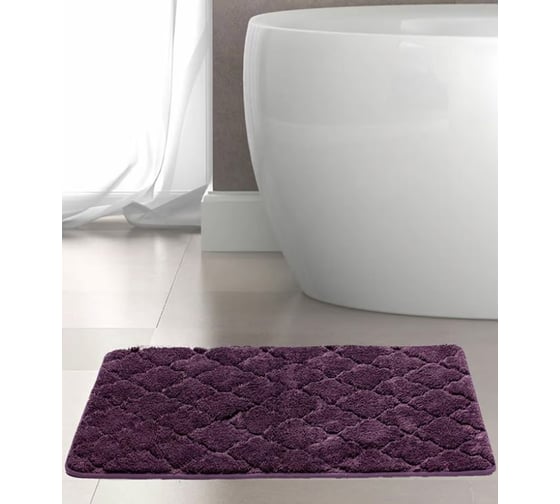 Коврик в ванну Bath Plus Лана 120х70 м/фибра фиолетовый GR214