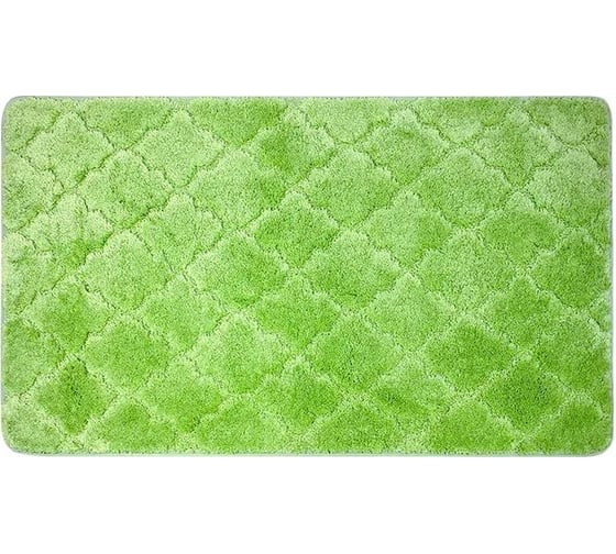 Коврик в ванну Bath Plus Лана 120х70 м/фибра ромб зеленый GR217R