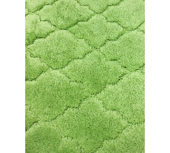 Коврик в ванну Bath Plus Лана 120х70 м/фибра ромб зеленый GR217R