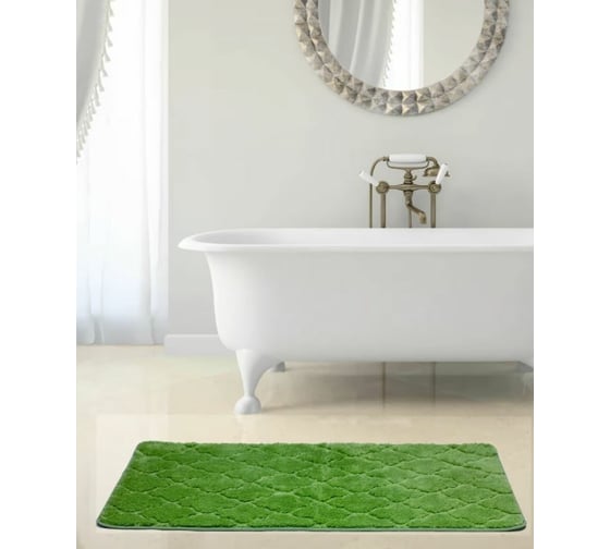 Коврик в ванну Bath Plus Лана 120х70 м/фибра зеленый GR217