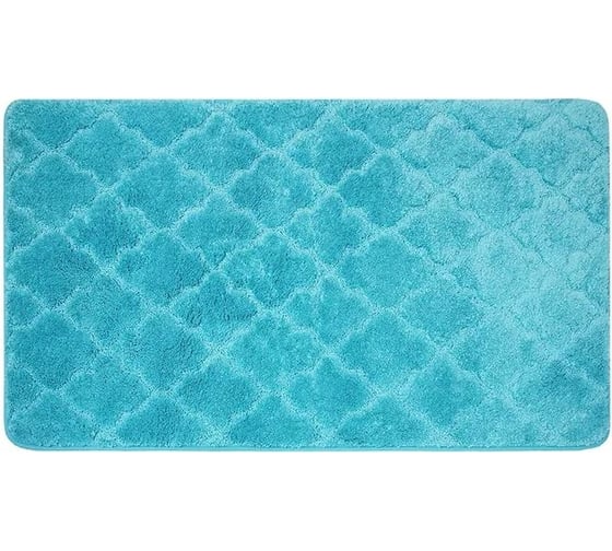 Коврик в ванну Bath Plus Лана 120х70 м/фибра ромб бирюза GR231R