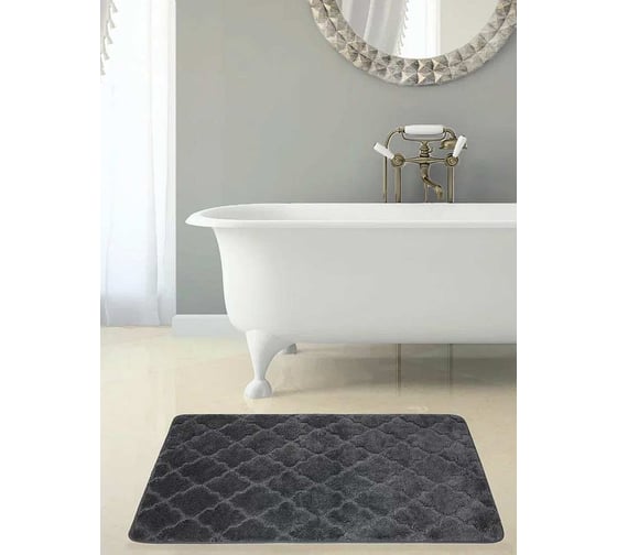 Коврик в ванну Bath Plus Лана 120х70 м/фибра серый GR210