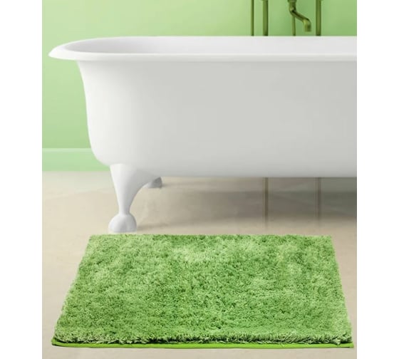 Коврик для ванны Bath Plus Тиволи 60х90/38 мм зеленый DB4149/1