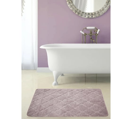 Коврик в ванну Bath Plus Лана 120х70 м/фибра ромб фиолетовый GR214R