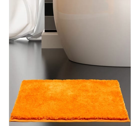 Коврик для ванны Bath Plus Тиволи 60х90/38 мм оранжевый DB4146/1