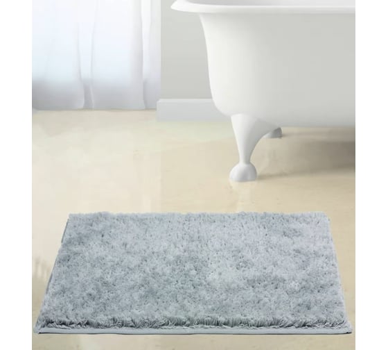 Коврик для ванны Bath Plus Тиволи 60х90/38 мм светло-серый DB4154/1
