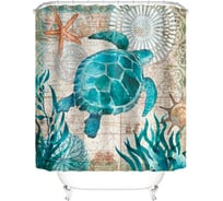 Штора для ванны SANTRADE ФОТОПРИНТ, 180x180, Морская черепаха SMSCOCNLAN294 0389