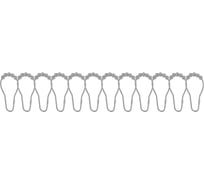 кольца с роликами и замком для навеса шторок в ванную комнату FASHUN 71х39 мм A9001-8, 3 шт A9001-8_3