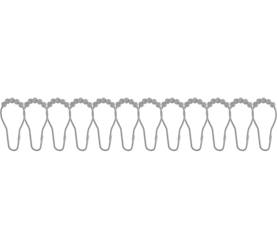 кольца с роликами и замком для навеса шторок в ванную комнату FASHUN 71х39 мм A9001-8, 3 шт A9001-8_3 1