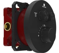 Встраиваемый смеситель для душа VINCEA двухфункциональный, термостатический, черный VSCV-322T-MMB