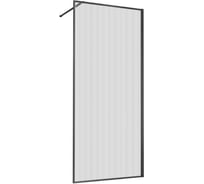 Душевая перегородка VINCEA Walk-In 1000_2000, вороненая сталь, стекло рифленое VSW-1HP100FLGM