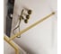 Душевая перегородка VINCEA Walk-In 1200_2000, брашированное золото, стекло рифленое VSW-1HP120FLBG 6