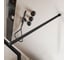 Душевая перегородка VINCEA Walk-In 1200_2000, черный, стекло рифленое VSW-1HP120FLB 6
