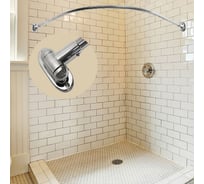 Карниз для ванной угловой GoGo Lux 160х105 П1 усиленный полукруг Дуга АС160-105 П1