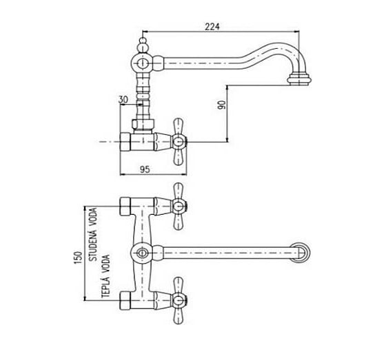Смеситель для кухни RavSlezak MORAVA MK302.5/28SM