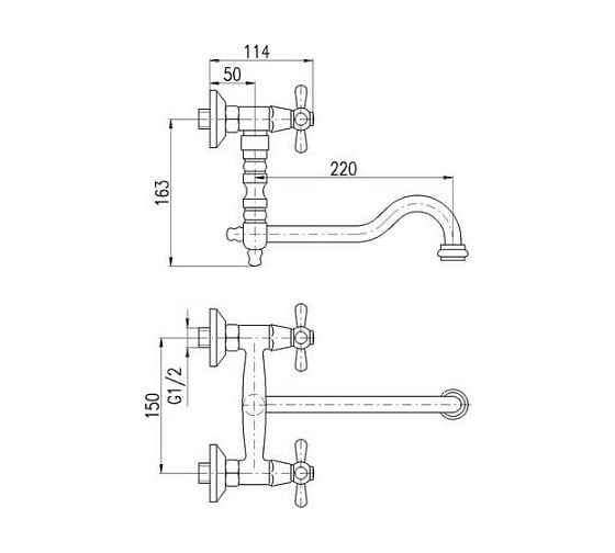 Смеситель для кухни RavSlezak MORAVA MK501.5/29Z