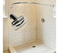 Карниз для ванной угловой GoGo Lux plus 135х135 П2 усиленный полукруг Дуга СО135-135 П2