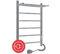 Полотенцесушитель электрический ТЕРМОДИЗАЙН нержавеющая сталь, TP лесенка с полкой, W=500,H=1000 (6 перекладин) TDTP006E