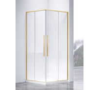 Душевой уголок VINCEA Slim-N 1000_900, брашированное золото, стекло прозрачное VSS-4SN9010CLG