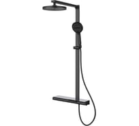 Душевая стойка VINCEA Aspire с изливом, черный матовый VSFS-4AS1MB