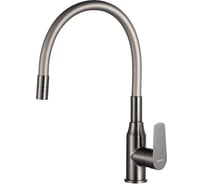 Смеситель одноручный decoroom для кухни с гибким изливом, графит DR29024GM