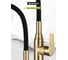 Смеситель одноручный decoroom для кухни с гибким изливом, бронза/чёрный DR29024B-Black 4