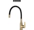Смеситель одноручный decoroom для кухни с гибким изливом, бронза/чёрный DR29024B-Black 8