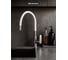 Смеситель одноручный decoroom для кухни с гибким изливом, никель/белый DR29024BN-White 7
