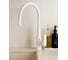 Смеситель одноручный decoroom для кухни с гибким изливом, белый матовый DR29024W 1