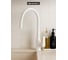 Смеситель одноручный decoroom для кухни с гибким изливом, белый матовый DR29024W 7