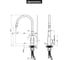 Смеситель одноручный decoroom для кухни с гибким изливом, белый матовый DR29024W 9