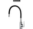 Смеситель одноручный decoroom для кухни с гибким изливом, хром/чёрный DR29024-Black 8
