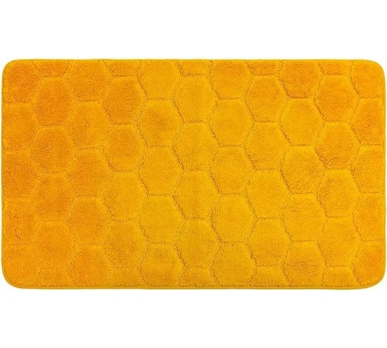 Коврик в ванну Bath Plus Лана 120х70, микрофибра, соты, желтый GR200S