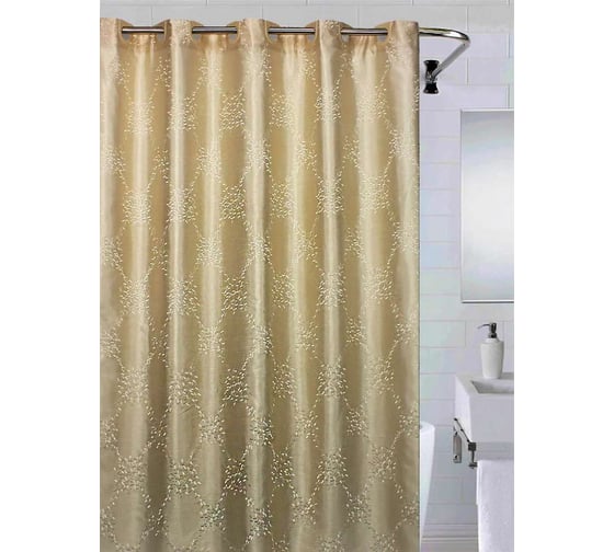 Штора для ванной комнаты Bath Plus 180х200 Deep coffee AE1402-2 LC1402-2 1