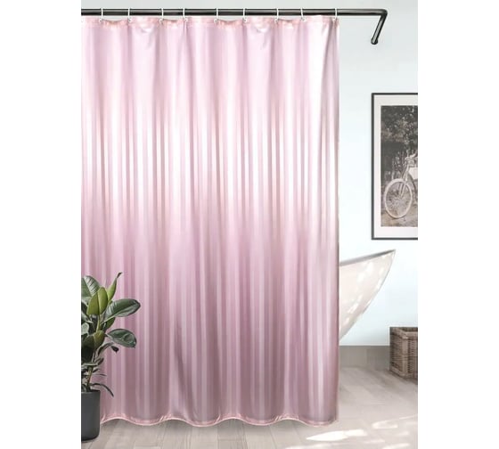 Штора для ванной комнаты Bath Plus HILTON розовый, 180х200 SKH-04 1