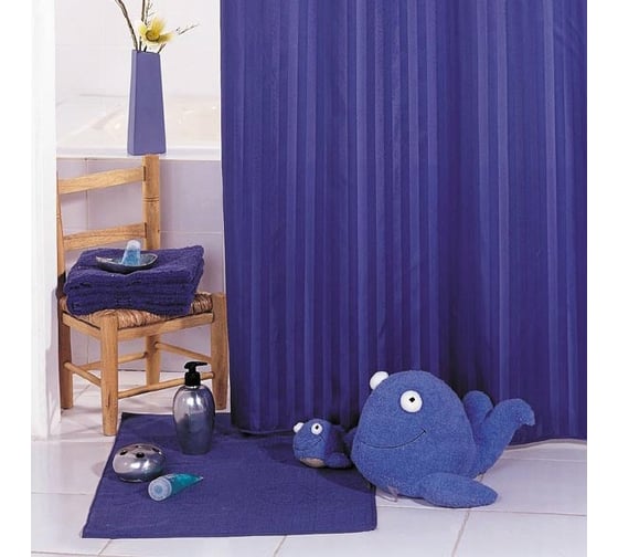 Штора для ванной комнаты Bath Plus HILTON синий, 180х200 SKH-03