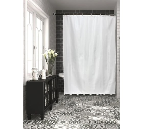 Штора для ванной комнаты Bath Plus Hilton TL белый, 180х200 SKTL-01 1