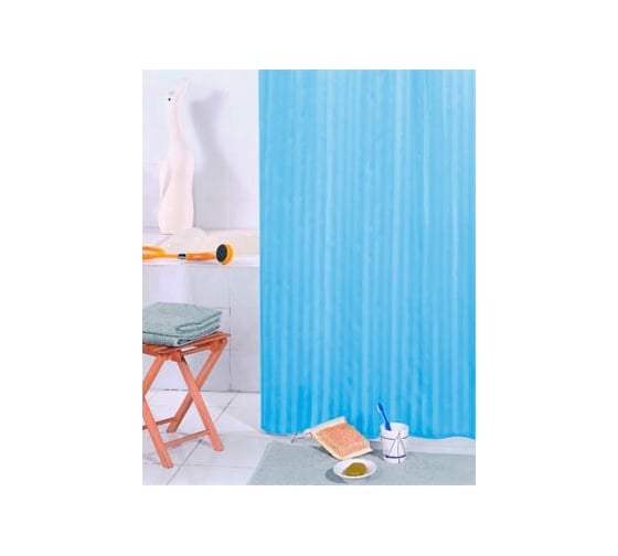 Штора для ванной комнаты Bath Plus BIG голубой, 200х240 ST-002