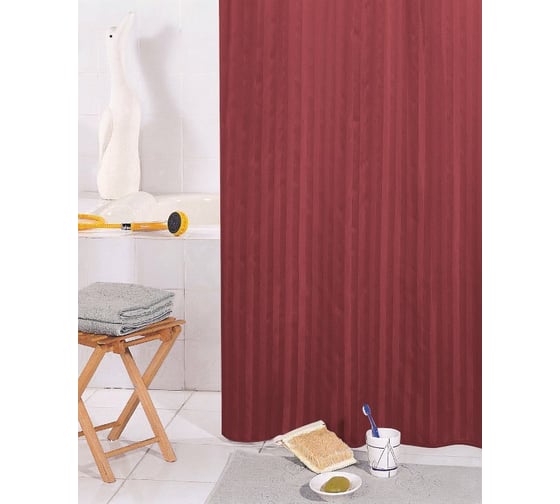 Штора для ванной комнаты Bath Plus BIG бордо, 200х240 ST-006 1