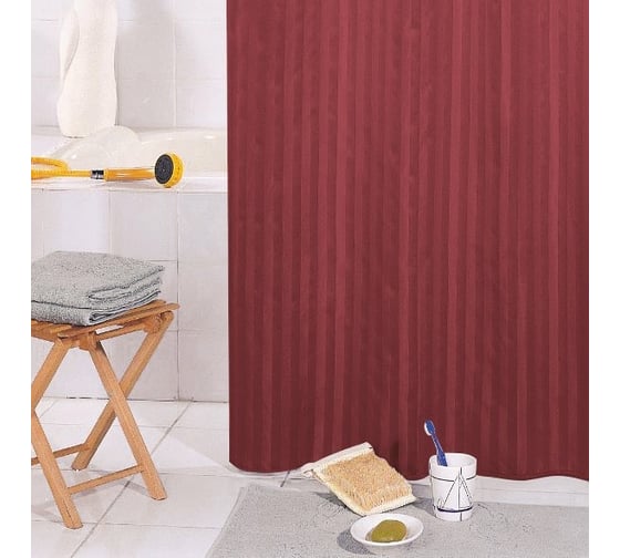 Штора для ванной комнаты Bath Plus BIG бордо, 200х240 ST-006