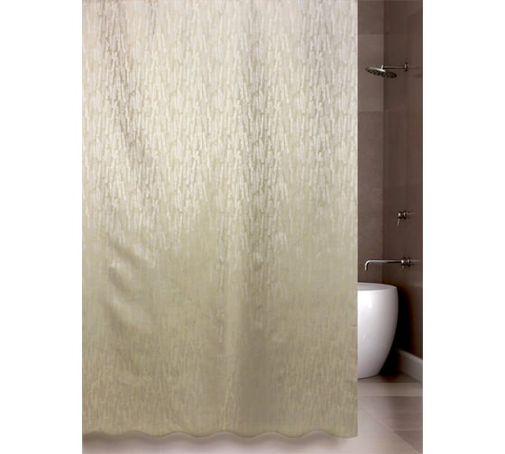 Штора для ванной комнаты Bath Plus жаккард PAINT MARK 180x200, крем/беж JAC1504