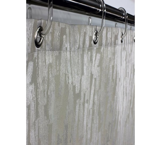 Штора для ванной комнаты Bath Plus жаккард PAINT MARK 180x200, крем/беж JAC1504
