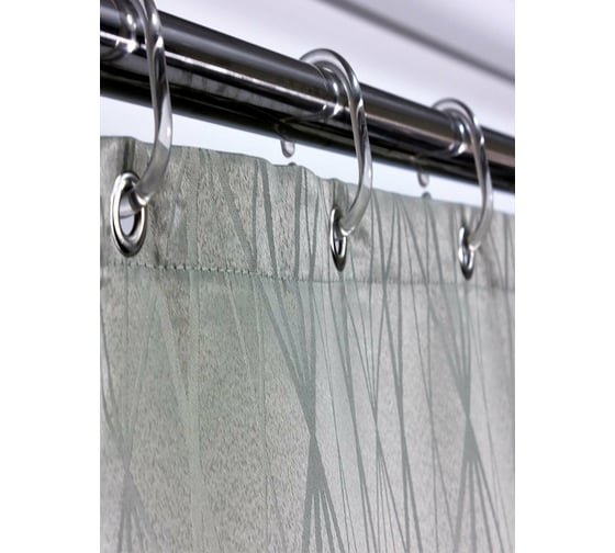 Штора для ванной комнаты Bath Plus жаккард RHOMBUS WINDOW DECO 180x200, зеленый JAC1501