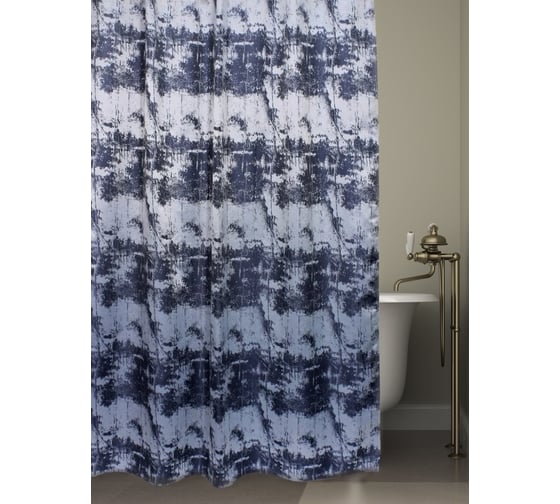 Штора для ванной комнаты Bath Plus жаккард OLD TIME 180x200, серый/серебро JAC1505 1