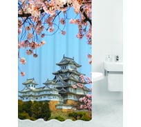 Штора для ванной комнаты Bath Plus KYOTO HOT Print Япония, 180х200 DSP3023